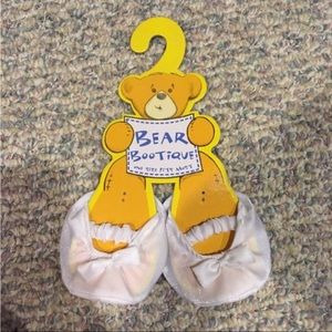 BUILD A BEAR White Satin Slippers